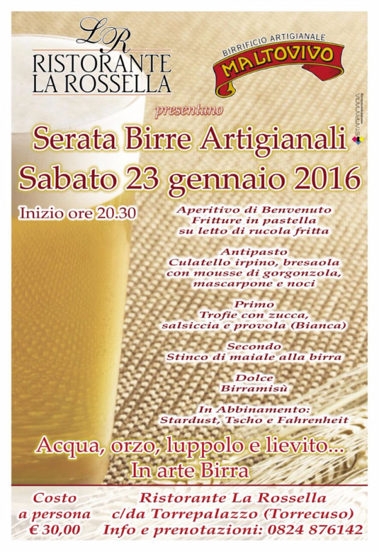 Serata Birre Artigianali